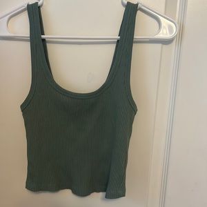 Old navy green tank crop top